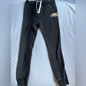 Roots Charcoal Kids Slim Light Leggings